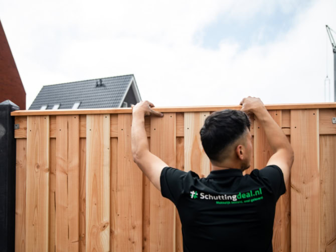 Schutting bouwen tuinafzetting