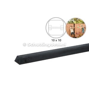 W13231 Betonpaal Glad Diamantkop Tussenpaal 10x10x190 Antraciet