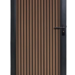 Composiet Tuinpoort Rhombus Verticaal Walnoot 533x803