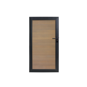 Poort Teak Geborsteld Teak Vierkant